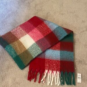 NWT Loft Colorful Plaid Scarf